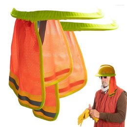 Bandanas Hard Hat Sun Shade Construction Summer Neck Cover 2Pcs Safety Shield Reflective Stripe High Visibility