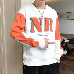 Men's T Shirts Long Sleeved T-shirt Sweater Spring And Autumn 2023 Trendy Brand Spliced Inner Layer Bottom Top