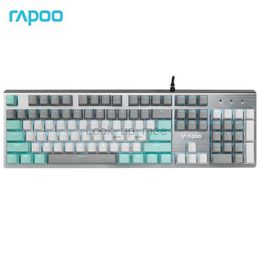 Rapoo V530 Backlit Mechanical Wired Gaming Keyboard with Sliver Shaft Ice Blue Backlight System 104 Keys Grey HKD230808