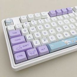 145 Keys Yugui dog Cute Keyboard Keycaps XDA Profile Sublimation PBT Purple Pink Key Cap Custom Mechanical Keyboard Accessories HKD230808