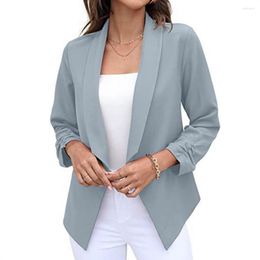 Women's Suits Women Blazer Long Sleeve Open Stitch Coats Solid Colour Loose Business Formal OL Style Lapel Suit Jackets Chaquetas Para