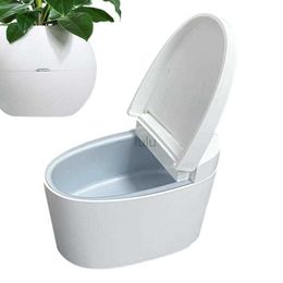 Desktop Ashtray Toilet Shaped Smart Ash Holder With Lid Great Gift Smokeless Windproof Portable Ashtrays Home Accessories HKD230808