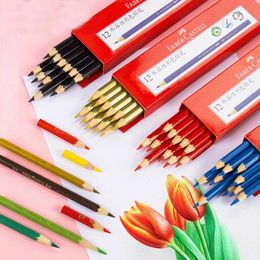 Painting Pens 12pcsbox Professional Coloured Pencil Drawing Set School Art Supplies Gold Red Blue Black Four Colours Optional 230807