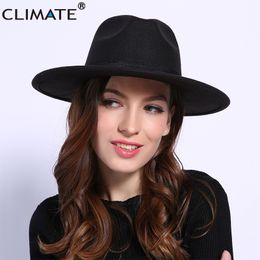 Wide Brim Hats Bucket CLIMATE Women Jazz Fedora Cowboy Hat Ladies for Woman Man Fedoras Cap Fashion Polyester Woollen 230808
