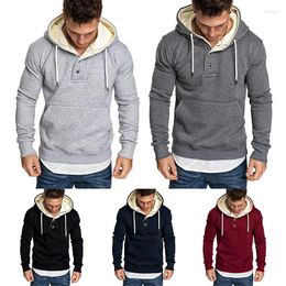 Men's Hoodies Men's T-shirts Hoodie Slim Fit Casual Long Sleeve Arm Zipper Men T-shirt Solid Colour Hooded Pullover Top Male Clothing