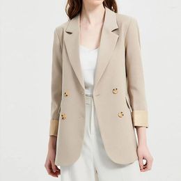 Women's Suits Khaki Suit Coat Spring Autumn 2023 Fashion Korean Long Sleeve Blazers Woman Jackets Casual Office Ladies Blazer Tops