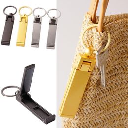 Keychains Multi-functional Keychain Bag Hanger Mobile Phone Holder Folding Purse Handbag Practical Hook Keyring Accessories