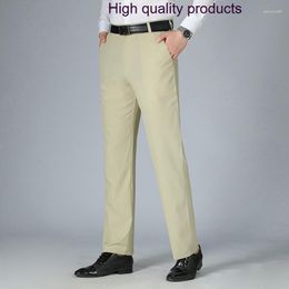 Men's Pants Autumn Spring High Quality Solid Color Business Casual Long Male Suit Straight Formal Man Trousers