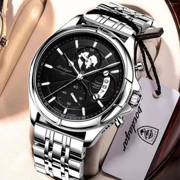 Wristwatches Sdotter Luxury Watches Sport Top Brand Military Calendar Waterproof Stainless Steel Multifunctional Men Watch For Man Clock Box