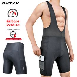 Cycling Bib Shorts PHMAX Cycling Bib Shorts Men Summer Bike Bib Shorts Road Riding Cycling Shorts 7 Hours Sponge Padded Bicycle Tights With Pockets 230807