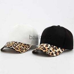 Ball Caps CNTANG Women Leopard Print Baseball Cap Fashion Hip Hop Caps Casual Designer Brand Female Hat Snapbk For Women's Girls Gorras J230807