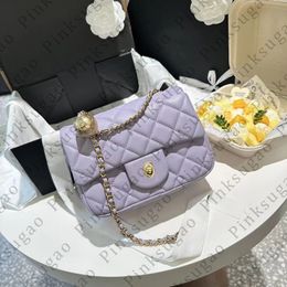 Pink Sugao women shoulder bag crossbody chain bag fashion top quality genuine leather Luxury handbags shopping bag purse with gold ball with box wxz-230807-130