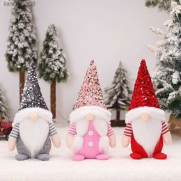 Christmas Home Navidad Ornament Gifts Christmas Gnome Faceless Doll Christmas Decorations For Home 2023 Cristmas Ornament L230620