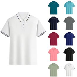 Men's T Shirts Big For Men Mens Large Tall Casual Lapel Shirt Trend Short Sleeved
