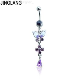 Wholesale New Body Jewellery Fashion Navel Piercing Delicate Drip Small Butterfly Belly Button Rings Free Shipping L230808