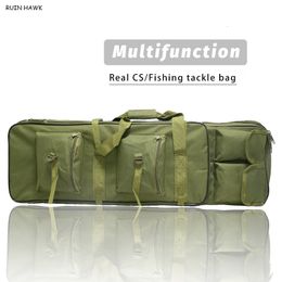 Day Packs Outdoor sports nylon tactical gun bag military hunting rifle shooting equipment leather cover CS combat game 230807