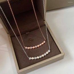 Pendant Necklaces High Quality Silver Colour Honeycomb Zircon Wedding For Women DN013