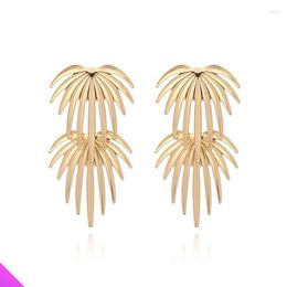 Stud Earrings Wholesale 10 Coconut Tree Leaf Girl Ladies Romantic Sweet Jewellery Gift 2 Colours 2023 Drop Delivery Dhgarden Dhddt