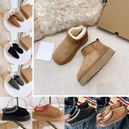 Mentiras botas neve ug designer austrália mini plataforma de plataforma bota feminina tazz slippers tasman camurça desliza botas de lã de inverno