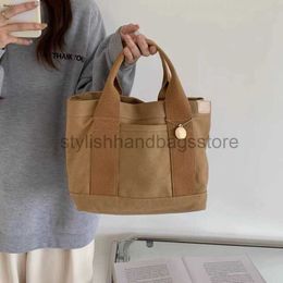 Shoulder Bags Small cloth bag versatile canvas portable bag for women 2023 new simple and large capacity Tote commuting bagstylishhandbagsstore