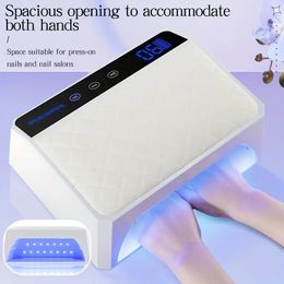 2023 Cordless 28800mAh 156W Led Uv Nail Lamp Wireless Rechargeable Professional Led Nail Art Pillow Manicure Gel Light Nail Polish Dryer