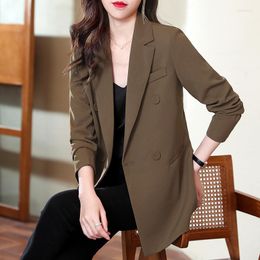 Women's Suits Blazers 2023 Spring Leisure Senior Loose Double-breasted Suit Autumn Woman Clothing Women And Jackets