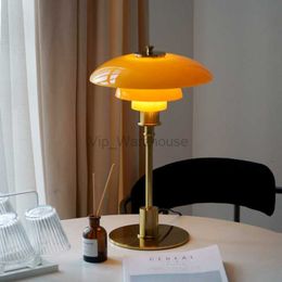 Danmark PH 3/2 Table Lamp Nordic Danish Minimalist Creative Desk Lamp Living Room Study Loft Bedside Decor Glass Led Lamp HKD230808