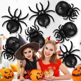 Other Event Party Supplies 6Pc Halloween Decoration Pumpkin Ghost Balloons Black Bat Spiders Foil for Home Outdoor Decor 230808