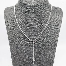 Pendant Necklaces Fashion Female Cross Pendants Drop Titanium Steel Extend Jesus Necklace Jewelry For Men Women Wholesale