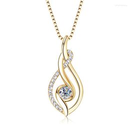 Chains PMO-079 Lefei Fashion Trendy Diamond-set Luxury Classic 0.43ct Moissanite Heart Necklace Women 925 Sterling Silver Jewellery Gifts