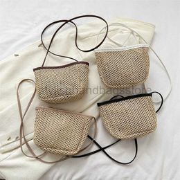 Drawstring Xiaji Super Fire Bucket Bag Small Bag 2023 New Rural Style One Shoulder Crossbody Bag Straw Woven Bag Woven Bag Small Square Bagstylishhandbagsstore