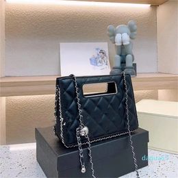 2023 diamond designer crosbody tote shoulder chain bags handbag purse small totes cross body Silver Letters Leather