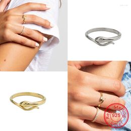 Cluster Rings ZEMO 925 Sterling Silver Small Snake Open Women Female's Animal Adjustable Girls' Gold Color Simple Wedding Jewelry