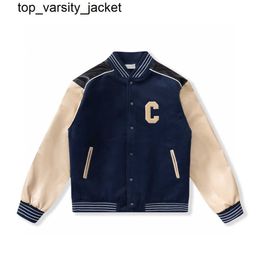 New 2023 Designer men coats jacke Baseball uniform Letter C embroidery fashion brand leather comfortable Pearl clasp womens Men's Outerwear Jacket