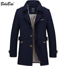 Men's Jackets BOLUBAO Men Fashion Jacket Coat Spring Brand Men's Casual Fit Wild Overcoat Jacket Solid Colour Trench Coat Male 230807