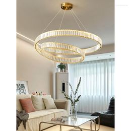 Chandeliers Art LED Pendant Lamp Light Chandelier Living Room Postmodern Luxury Crystal Main Bedroom Nordic Simple Atmosphere 2023