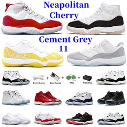 mit Box Jumpman 11 11s High Basketballschuhe Männer Frauen Cherry Midnight Navy Cool Grey Anniversary 72-10 Low Bred Cap und Gown Space Jam Herren Trainer Sport Sneakers