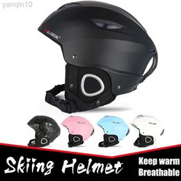 Ski Helmets Professional Ski Helmet PC+EPS Breathable Light Men Women Skating Skateboard Riding Helmet Snowboard Snow Adult Sport Gear Equip HKD230808