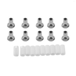 Bowls 10Pcs Ceramic Tube Sleeves And Metal Head Connector Adapters For Fiber Optic Visual Fault Locator