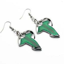 Dangle Earrings LOTR Movie Leaf Earring Elf Green Eardrop Arwen Evenstar Metal Alloy Drop Jewelry Cosplay Props Women Gift