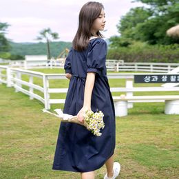 woman dress baby neck dress girls' summer dress freshman sweet college style sunshine department long dress