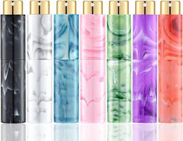 Marble Pattern Mini Perfume Bottles Atomizer 10ML Refillable Travel Size Empty Sprayer Portable Spray Bottle for Women Men