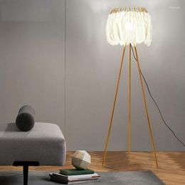 Floor Lamps Gold Glass Ball Lamp Retro Fortuny Tripod Light Arc Standard