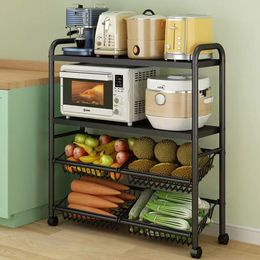 3-5 kitchen basket storage rack Ground household fruit and vegetable storage rack multi-functional multi-layer storage basket