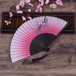 Chinese Style Products Summer Portable Fan Dance Hand Fan Cherry Blossom Fans Asian Favor Gift Party Reception Delicate Folding Home And Decoration