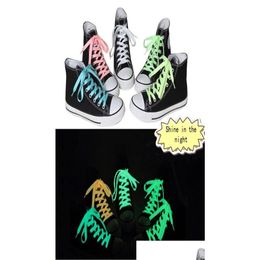 Shoe Parts Accessories 100Pcs Brand New Luminous Glow In The Dark Shoelace Flat Athletic Sport Boots Laces Strings 50Pairs 6166479 Drop D