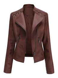 Women's Leather Faux Women Jacket 2023 Black Oversize Pu Jackets Motorcycle Suit Casual Slim Coat Female Outwear Tops HKD230808