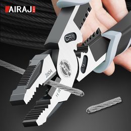 Pliers AIRAJ 9 inch Multifunction Pliers Combination Pliers Stripper Crimper Cutter Heavy Duty Wire Pliers Diagonal Pliers Hand Tools 230807