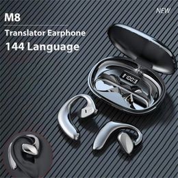 Dictionaries Translators Smart Translation Headphones 144 Languages Instant Voice Translator RealTime Wireless Earphone For Business Travel 230808