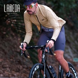 Cycling Shirts Tops LAMEDA Thin Bicycle Wind Shield Back Breathable Cycling Jacket Windbeaker Mountain Road Bike Top Clothing Short Winds for Men 230807